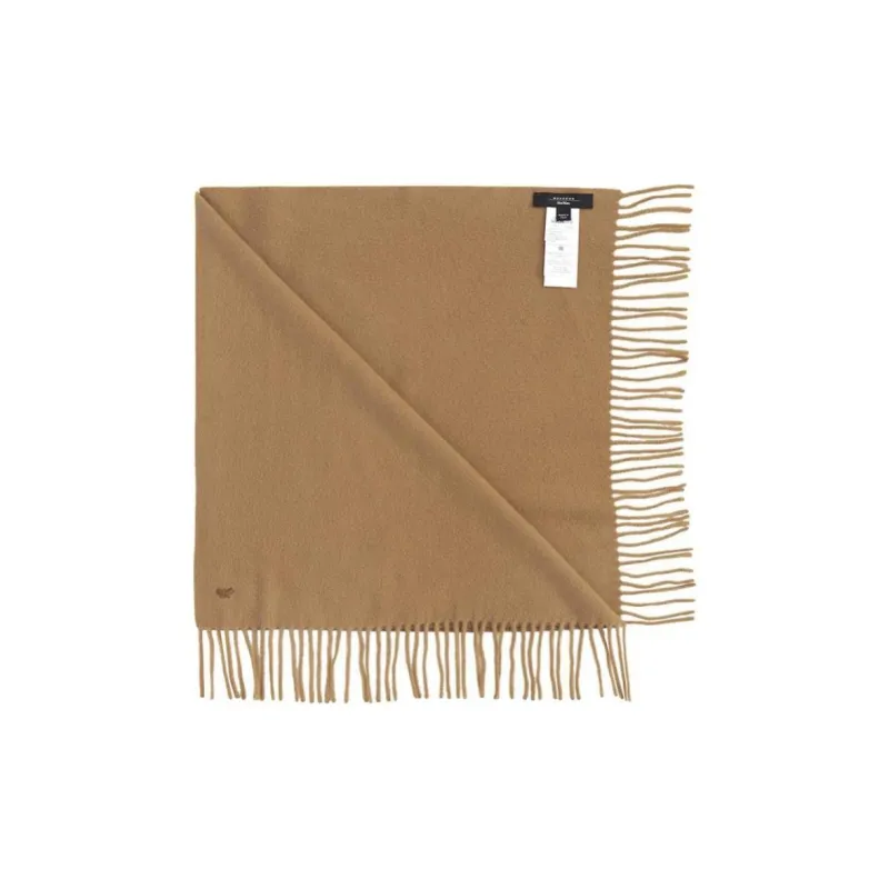 MaxMara Virgin Wool Knit Scarves Unisex Brown-2