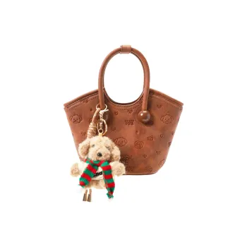 PAYOT Microfiber Synthetic Leather Handbag Regular Women's Brown
