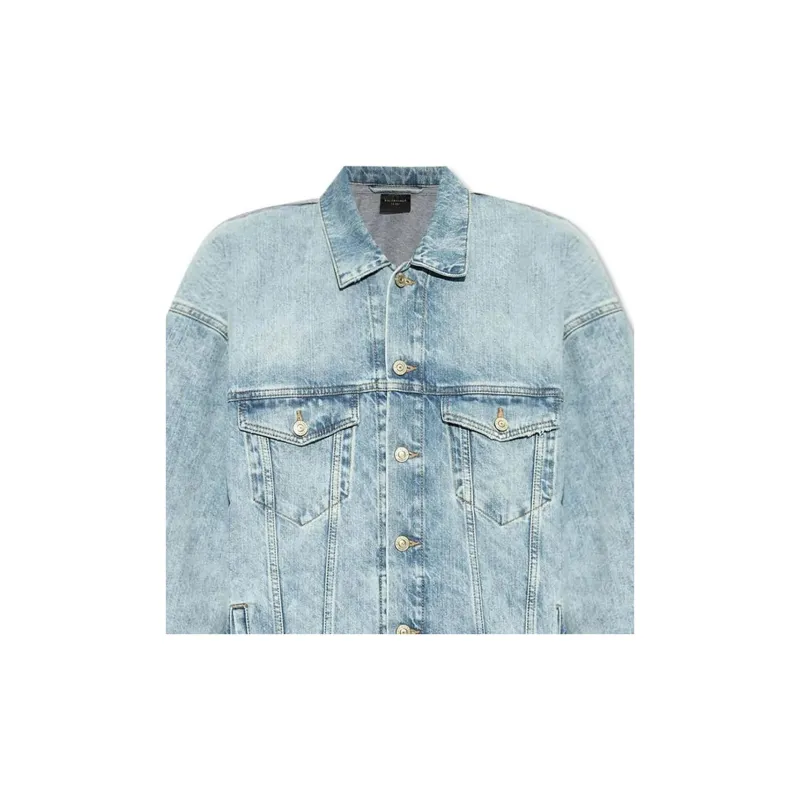 Balenciaga Bb Logo Denim Jacket-3