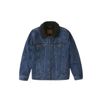 Abercrombie＆Fitch Denim Jacket Men's Dark Color Washable