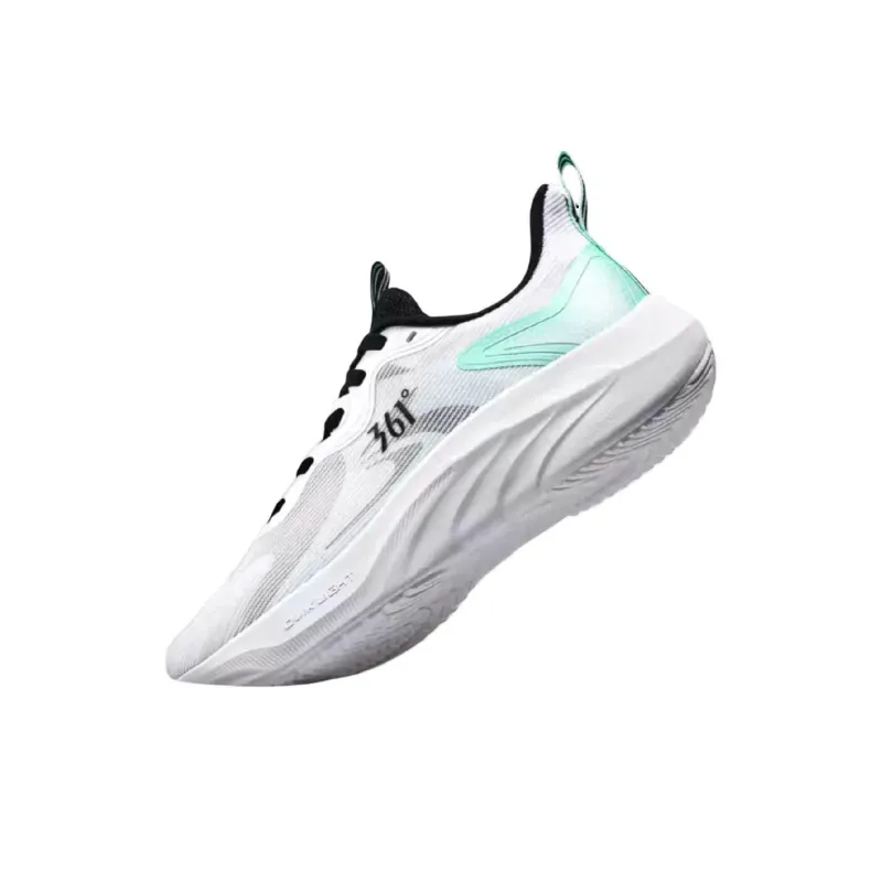 361° Durable Breathable Low-Top Sprint Running Shoes Men's White Green-1