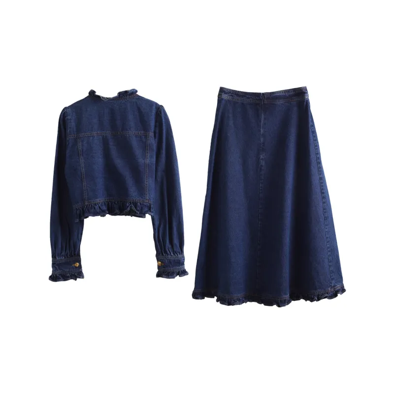 Olrain Skirt Set Women's Dark Blue-1