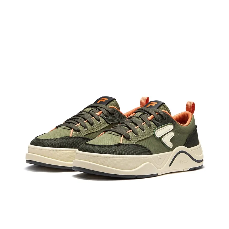 FILA FUSION 50-50 DX II CVS Cushioning Low-Top Skateboard Shoes Men's Olive Green-1