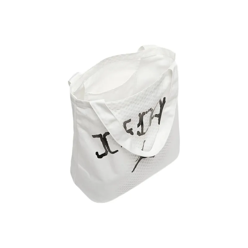 Nike Cotton Tote Bag Shopping Bag Shoulder Bags Unisex White-3