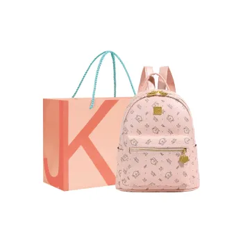 JANE KLAIN Synthetic Leather Backpack Women's Pink/Khaki/Brown/Black