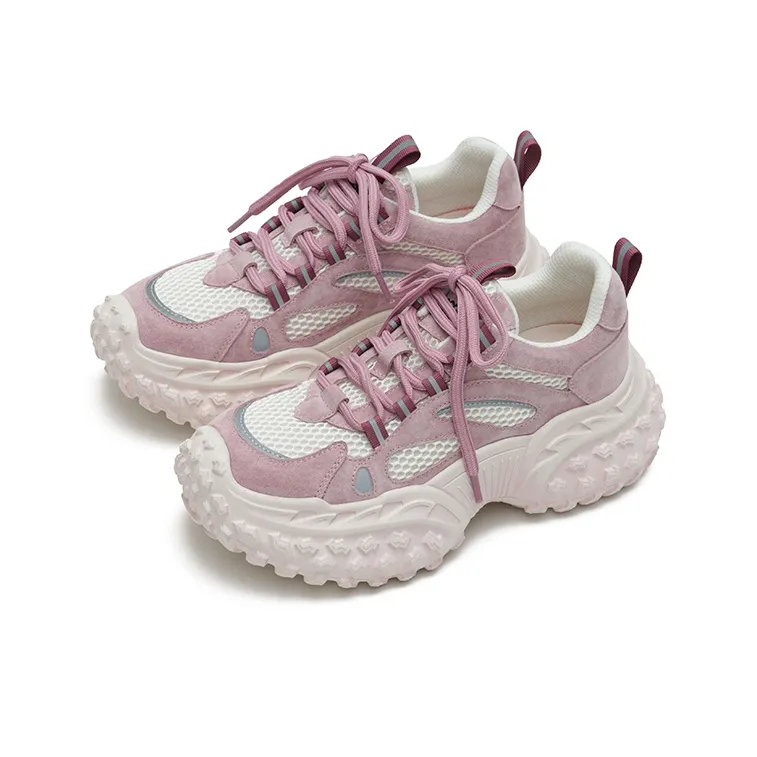 MASOOMAKE Breathable Lightweight Height Increasing Low Top Chunky Sneakers Women's-8