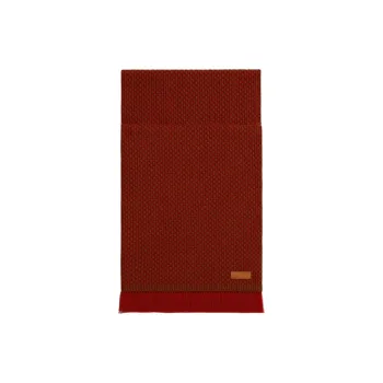 HERMES Cashmere Knit Scarves Women's Burgundy