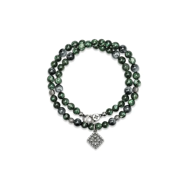 Cuud Green Dragon Crystal Bracelets Men's-0