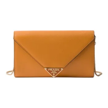 PRADA Calfskin Shoulder Bag Mini Women's Amber