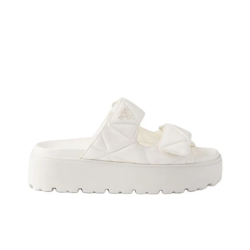 PRADA Slide Slippers 4.5cm Women's White-1