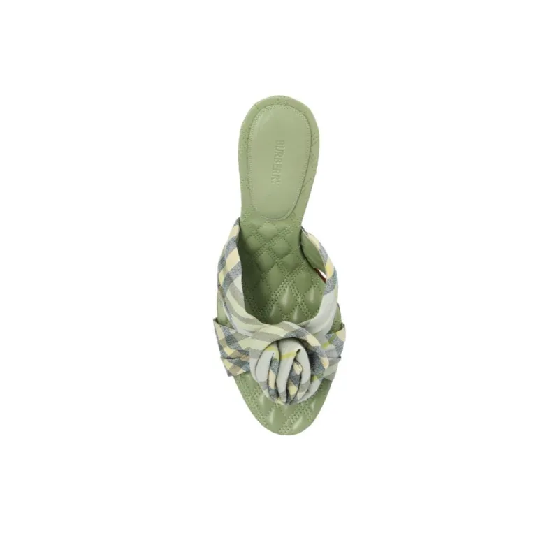 Burberry Slide Slippers Women's Green-4