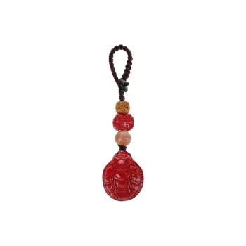 YANXIANGYUAN Cinnabar Carved Jade Ornaments Unisex