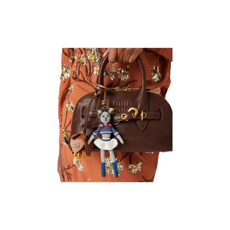 MIU MIU Recycled Polyester Bag Charm Bag Merch Unisex Marine Blue-1