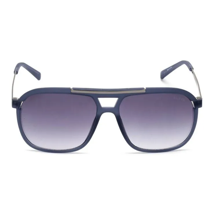GUESS Polycarbonate Resin Irregular Shape Sunglasses Men's Blue-1