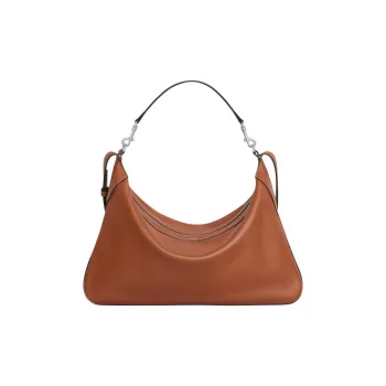 CELINE Romy Collection Calfskin Shoulder Bag, Crossbody Bag, Handbag Large Size Women's Brown