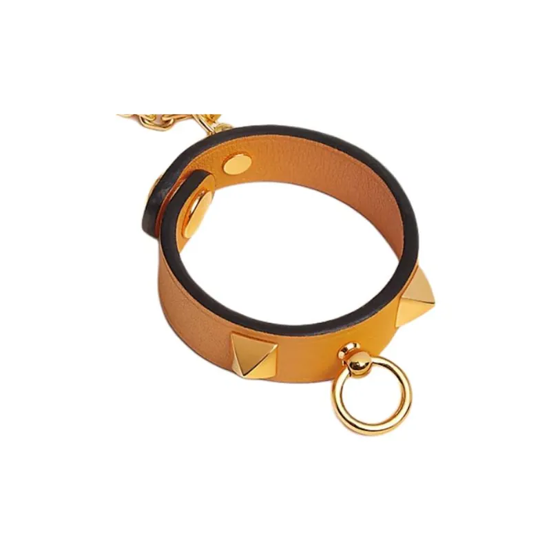 HERMES Calfskin Accessories Women's Gold-1