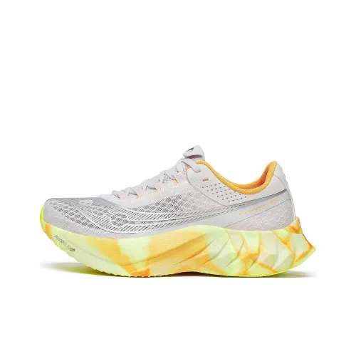 Saucony Endorphin Pro 4 Anti Slip Wear Resistant Low Top Running Shoes Women's Light Gray