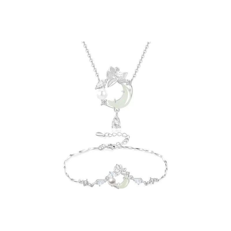 Lao Feng Xiang S925 Silver Necklaces Women's-7