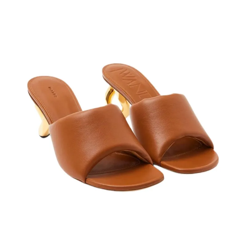 JW Anderson 80mm Chain heel Leather Sandals Women's-2