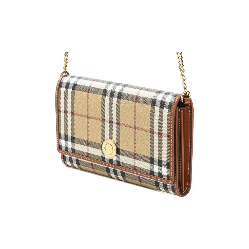Burberry Polyurethane Crossbody Bag Shoulder Bag Regular Women's Gold-2