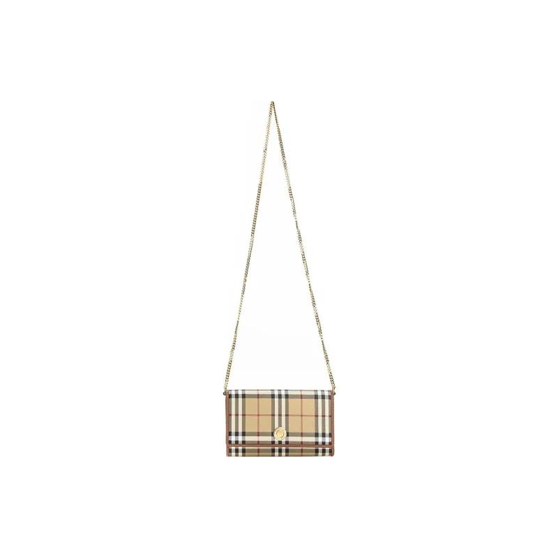 Burberry Polyurethane Crossbody Bag Shoulder Bag Regular Women's Gold-1