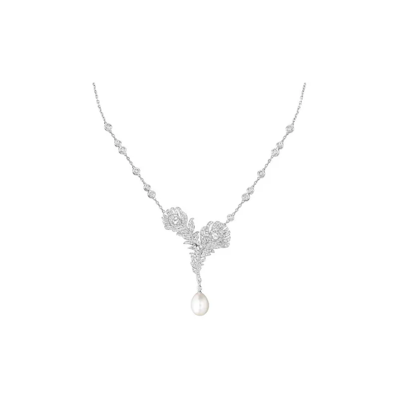 Boucheron 18K White Gold Necklaces Women's Silver-0