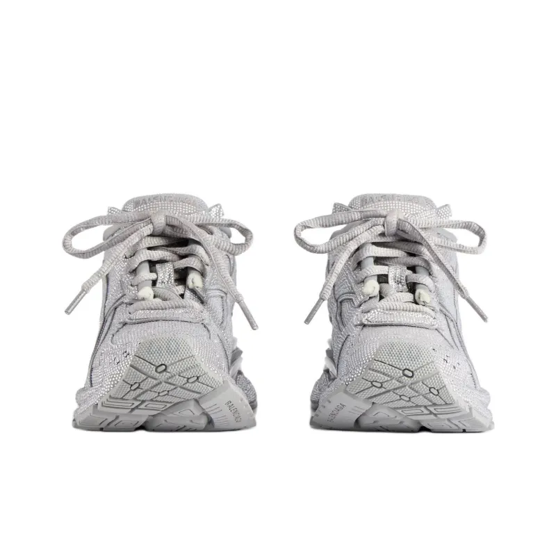 Balenciaga Runner Low-Top Chunky Sneakers Men's Silver Gray-3