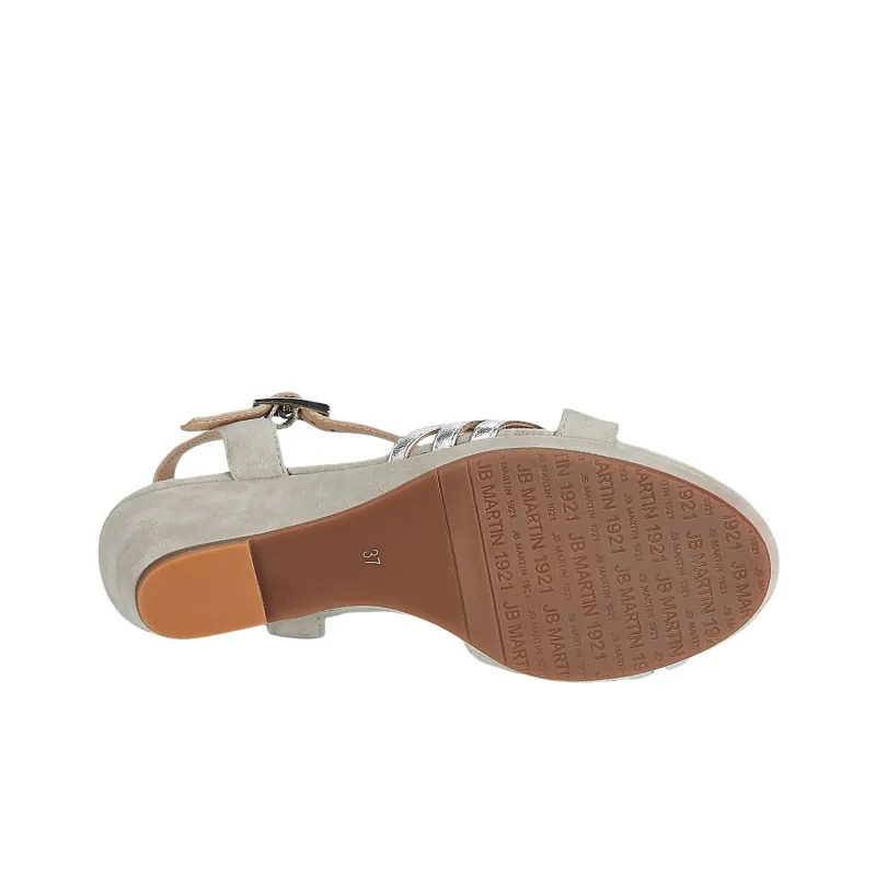 JB MARTIN Quolidays Strap Sandals 8cm Women's Gray-6