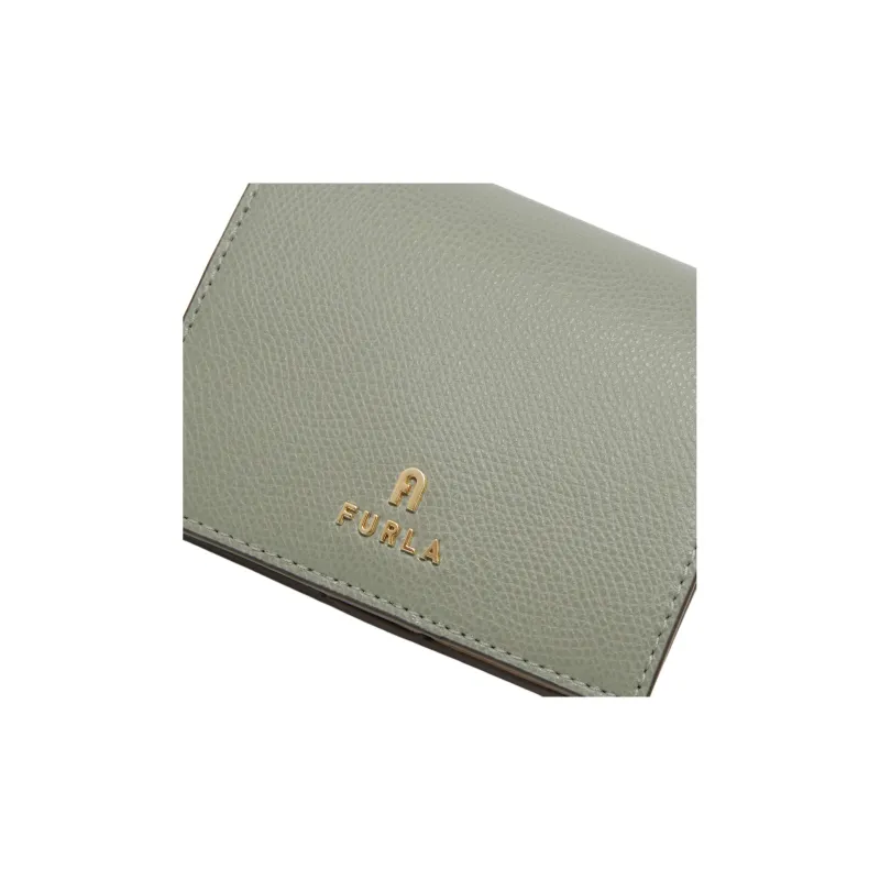 Furla Leather Wallet Small Size Women's Brown Green-3