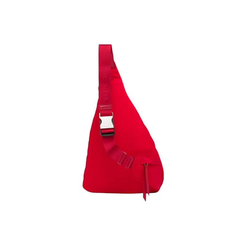 PRADA Recycled Nylon With Patchwork Leather Shoulder Bags Sling Bags Men's Red-2