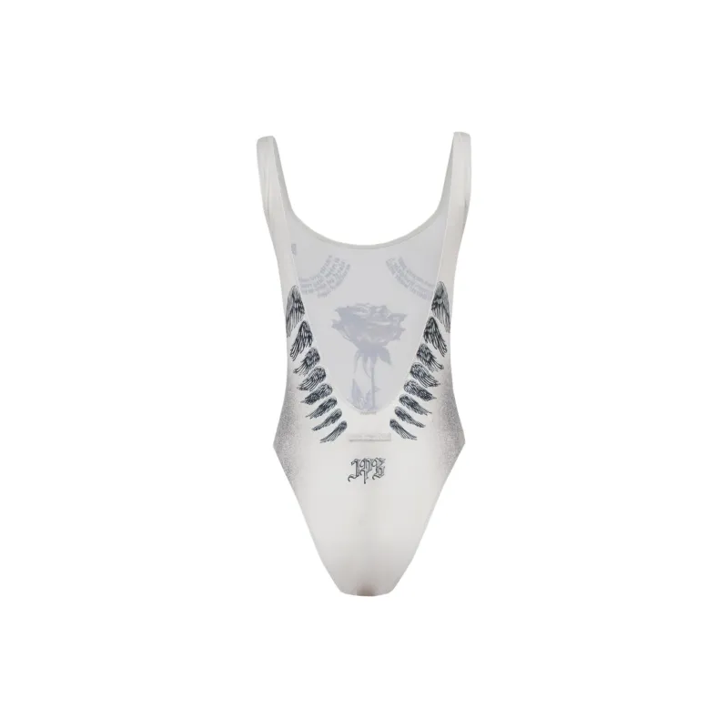 Jean Paul Gaultier One piece Swimsuit Women's Gray White-1