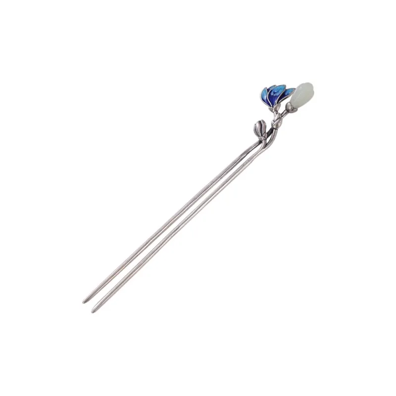 Royal Heaven's Choice Hairpins Pale Greenish White Jade Unisex-0