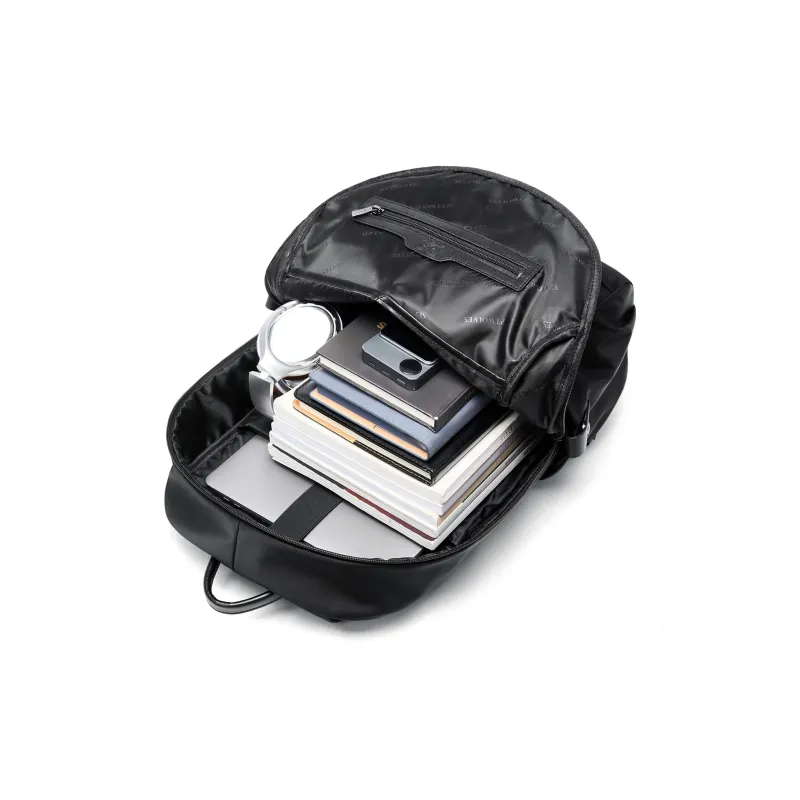 SEPTWOLVES Fabric Backpack For Students QPL Regular Unisex Black-2