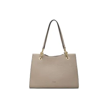 PIERRE CARDIN Top Grain Cow Leather One Shoulder Bag Tote Regular Women's Elephant Gray