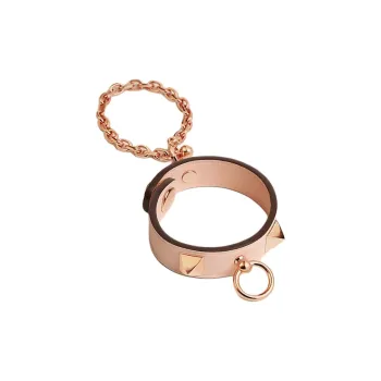 HERMES Calfskin Accessories Women's Rose Pink