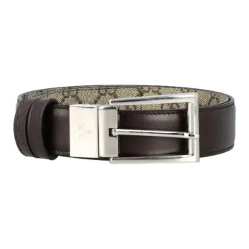 GUCCI Belt Men's Brown Width 3CM