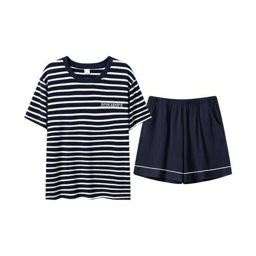 FENTENGCARE Pajama Set Women's Navy Blue