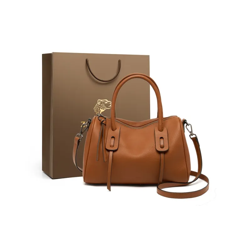 ZOOLER Top Grain Cow Leather Handbag Women's Black/Khaki/Caramel/Burgundy-14