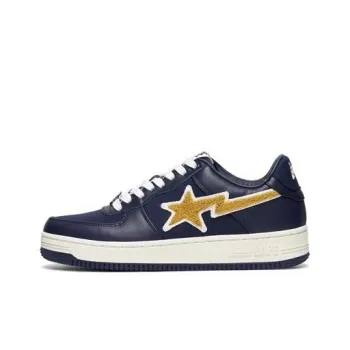 A BATHING APE STA X STADIUM GOODS Low Top Skateboard Shoes Men's White Blue