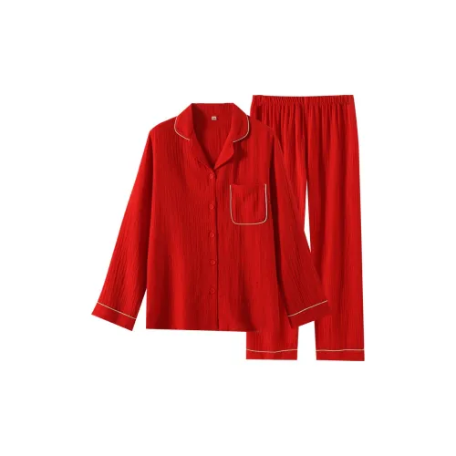ALPLUME Pajama Set Unisex Red Match