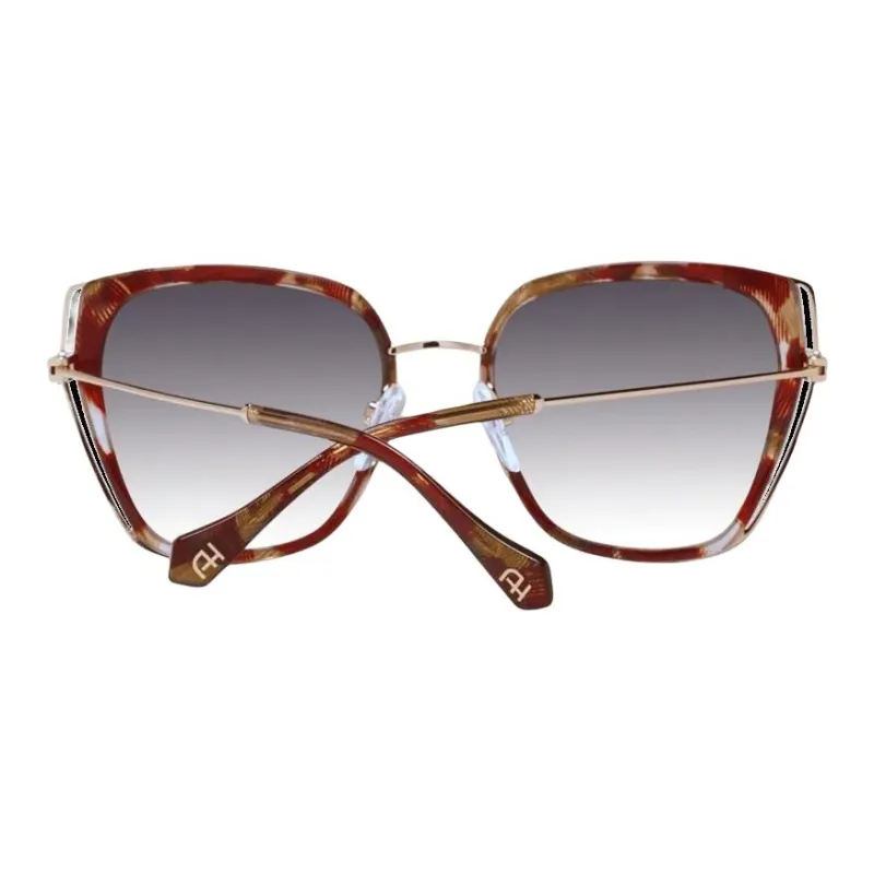 Ana Hickmann Metal Square Sunglasses Women's Red-2