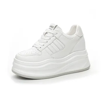 Chibang Small White Shoes Breathable Height Increasing Low Top Skateboard Shoes Women's