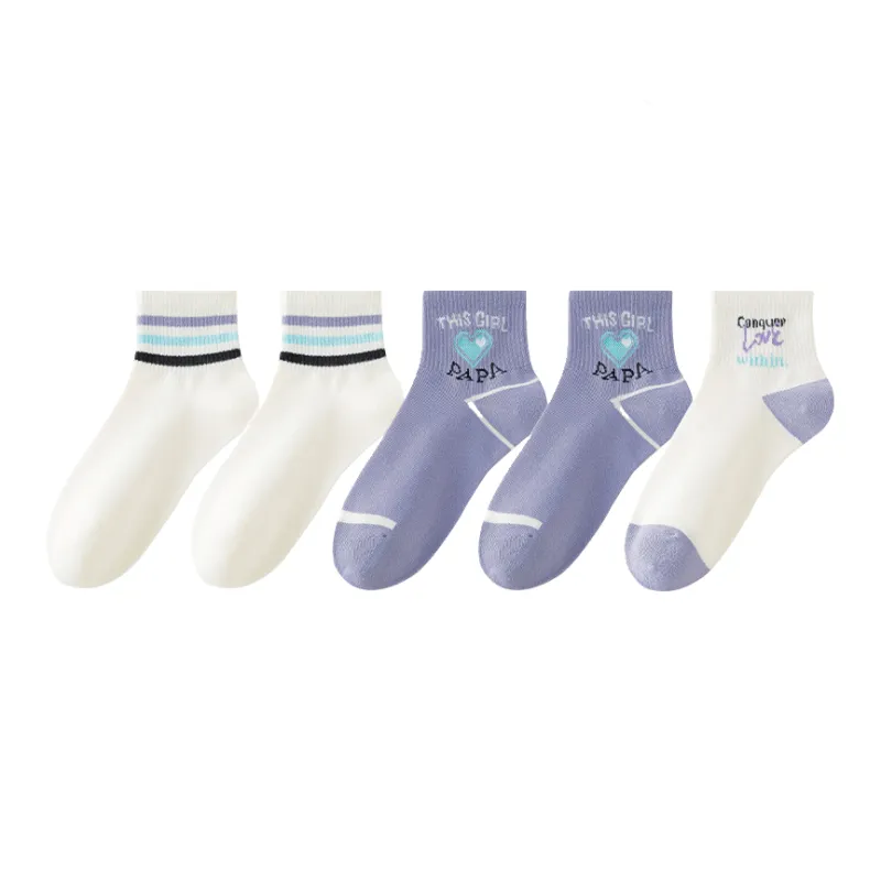 Cotton Gene Mid-Calf Socks Women's 5 Pack-5
