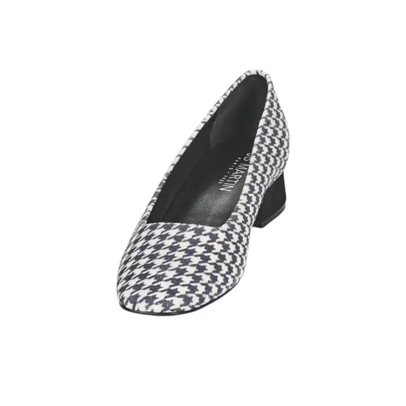 JB MARTIN Chunky Heel High Heels Women's Blue White-2