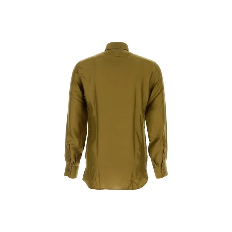 TOM FORD Washed Twill Slim Fit Shirt-1