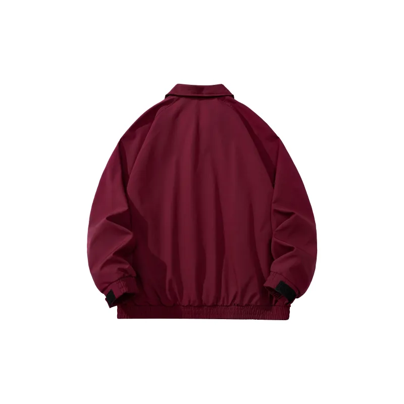 TITH Jackets Coats Unisex Burgundy-1