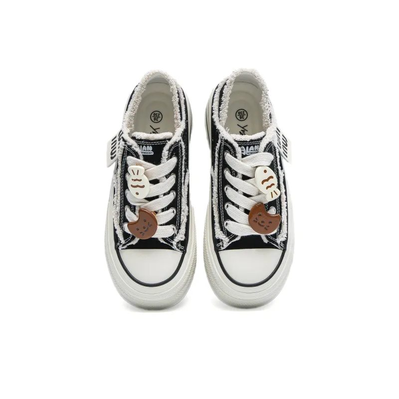 Alan Vincent Slip-Resistant Breathable Height Increasing Low-Top Canvas Shoes Women's-6