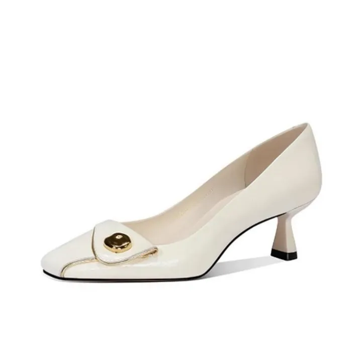 JESSICA SOPHIA Flared Heel High Heels 5cm Women's-7