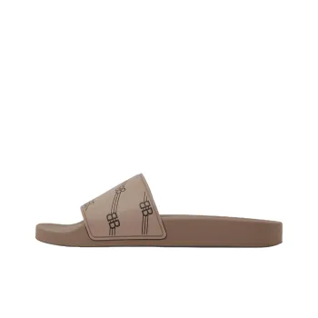 Balenciaga Pool Slides Dark Beige Women's