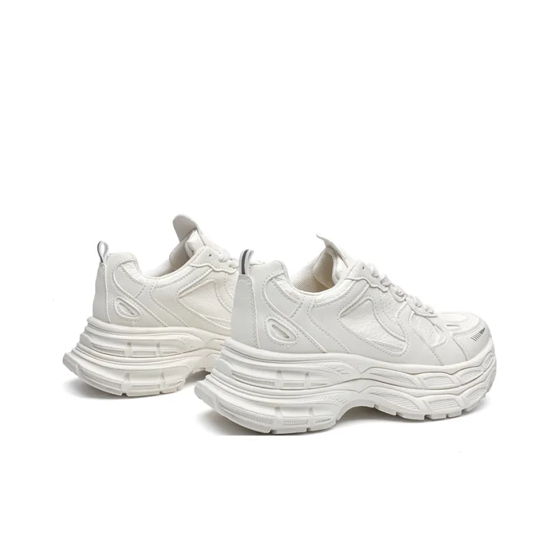 ABIDJAN Wear-Resistant Height Increasing Low-Top Chunky Sneakers Women's-5